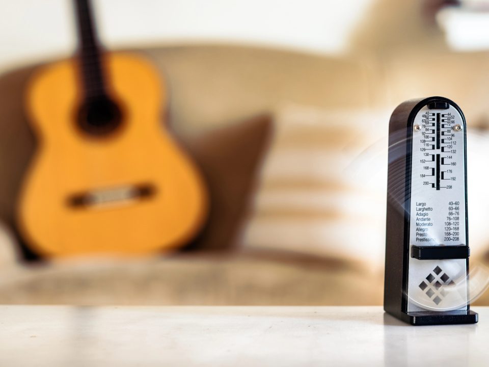 Metronome and a guitar